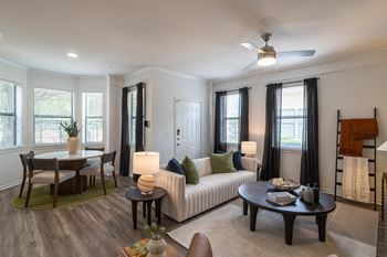 Living room with ceiling fan